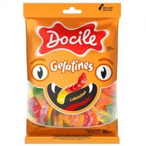 Bala Gelatina Docile Cobrinha 80g