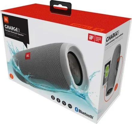 CAIXA DE SOM JBL CHARGE III CINZA ORIGINAL
