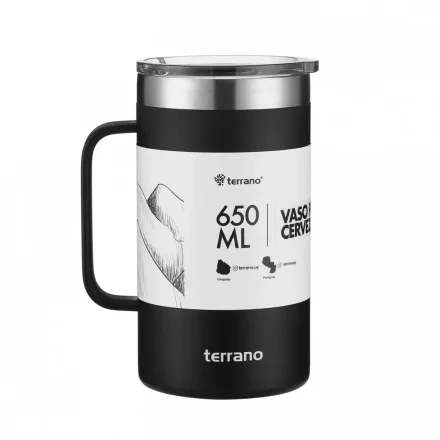 Terrano Vaso Chopera Tapa Negro 650ml