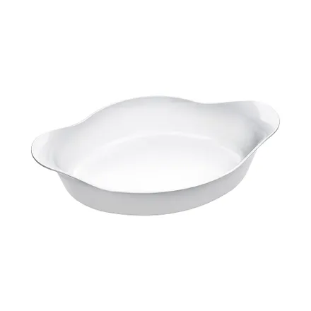 Asadera Oval Vidrio Marinex Opaline Blanco 600ml