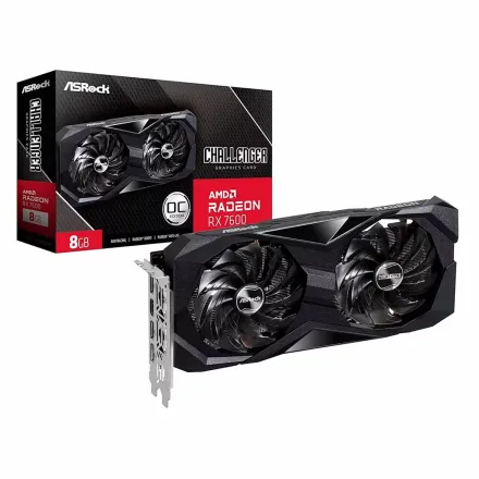 Placa Video Asrock Challenger Oc Radeon Rx 7600 Gddr 6