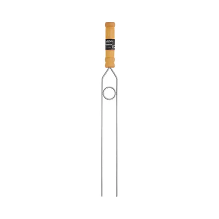 Espeto Doble De Acero Simple Con Argolla Grilazer Gaucho Grill 85 Cm