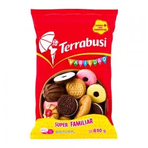 Biscoito Variedades Pacote Familiar Terrabusi 610g
