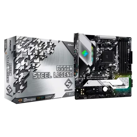 Placa Mae Asrock Steel Legend Ddr 4 Socket AM4 Chipset B550 Atx