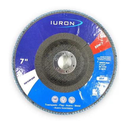 Maq Disco Flap Zirconia Metal 180X Mm 7 Iuron