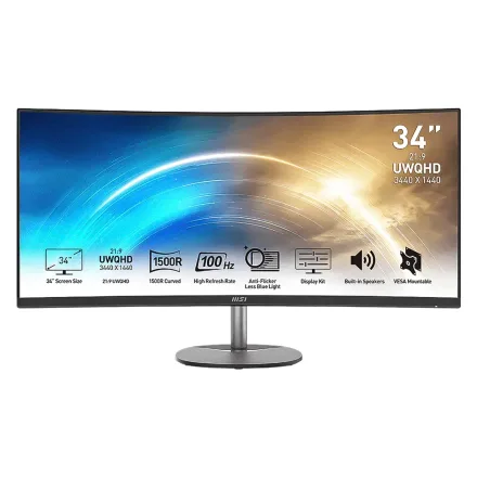 Msi Pro 34 Uwqhd Curvo Hdmi Dp