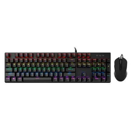 Teclado Gamer Darkflash DK104 RGB Switch Red USB - Preto