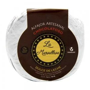 Alfajor Artesanal Py La Marsellesa Chocolatoso Recheio Doce Leite Cobertura Chocolate Amargo 70g