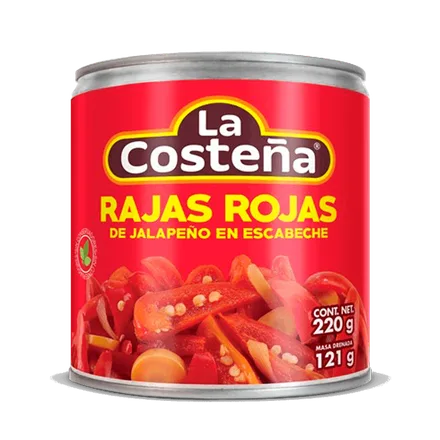 Salsa Rajas Rojas Jalapeno La Costena 220g