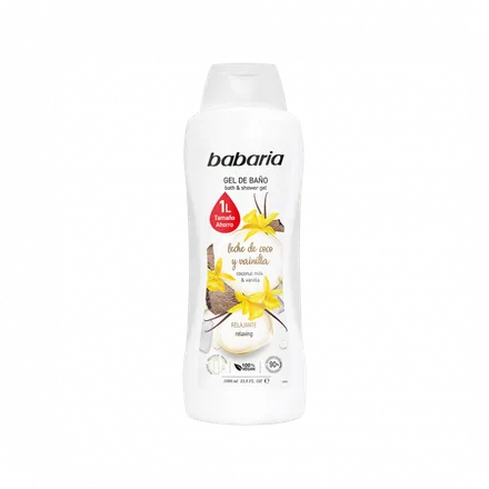 Babaria Gel Bano Leche Coco Vainilha 1000ml