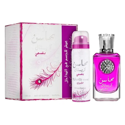 Perfume Lattafa Mahasin Violet Eau Parfum Feminino Desodorante 100ml