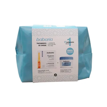 Babaria Acido Hyaluronico Tratamiento Choque 5 Ampollas Plus Creama Facial Neceser 2ml