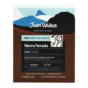 CAFÉ JUAN VALDEZ DRIP CARIBE SIERRA NEVADA 5X10G