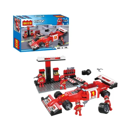 Juguete Cogo 3401 City Racing Base 218 Piezas