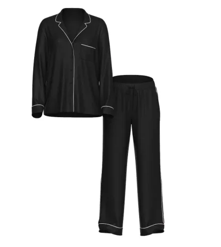 VICTORIA'S SECRET PIJAMA PANTALON NEGRO ROSA #36007336 (T) XS