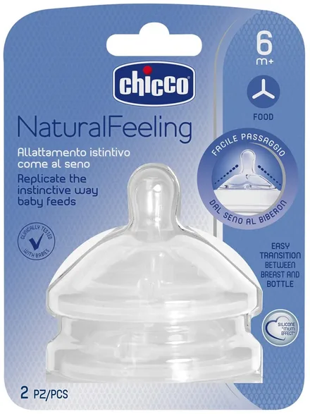 Tetina Silicona Flujo Papa Chicco Feeling 6M Plus 20 2