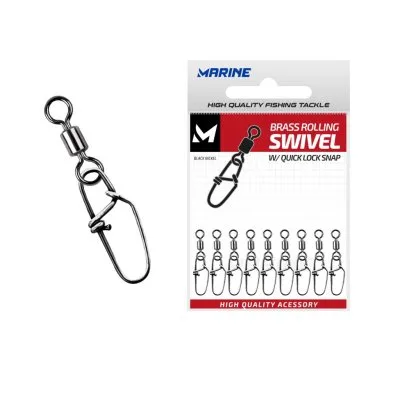 Marine Girador Rolling Swivel Ct 4 20 Quick Lock Blacknikel