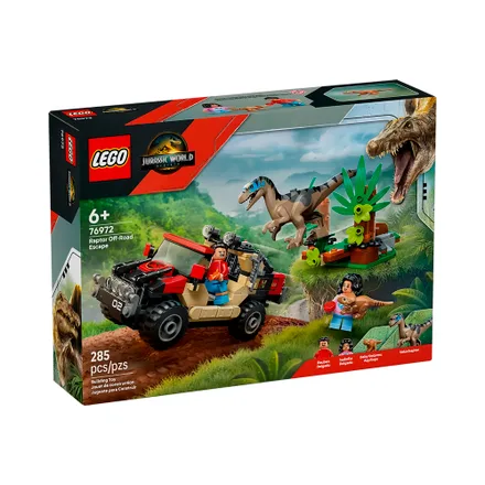 Juguete Construccion Lego Jurassic World Rebirth Raptor Off Road Escape 285 Piezas