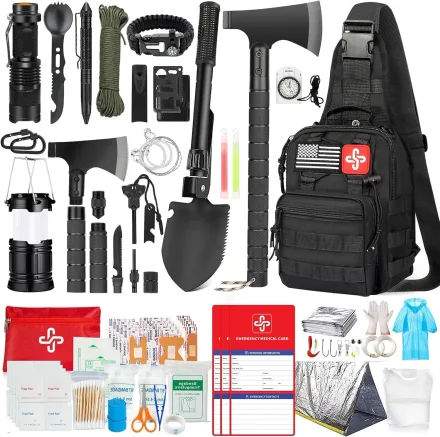 RIKOJUX KIT SURVIVAL BLACK 262PCS