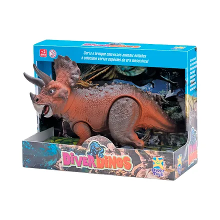 Figura Dinosaurio Divertoys Diver Dinos Triceratops 8195