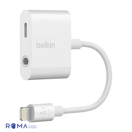 Adaptador Belkin Áudio 3.5 mm+Energia Rockstar F8J212BTWHT Branco