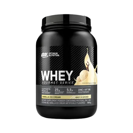 Suplemento Optimum Nutrition Whey Gourmet Series Latan Vanilla 900 Gr