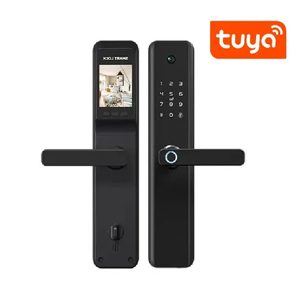 FECHADURA DIGITAL S818MAX WIFI TUYA/USB/CARTÃO/CHAVE/CAM PRE