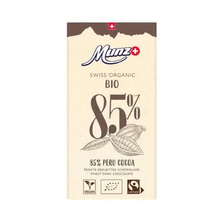 Chocolate Munz Swiss Organic 85 Cocoa 100 Gr