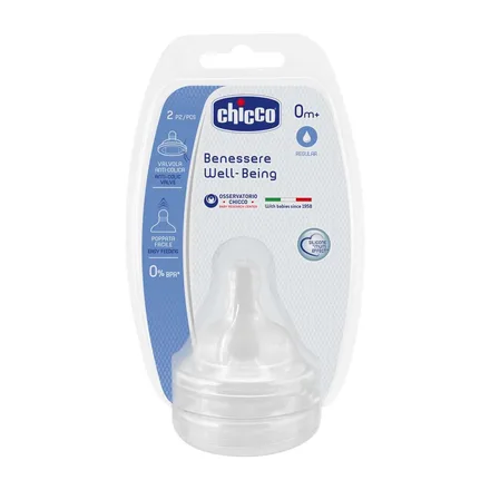 Tetina Silicona Flujo Regular Chicco Benessere Well Being 0M Plus 20 2