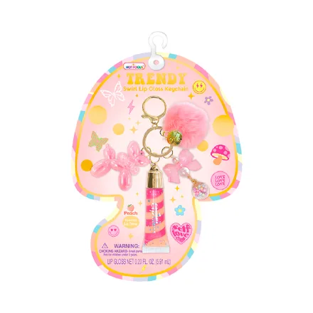 Brillo Labial Infantil Trendy Swirl Lip Gloss Keychain Hot Focus 147 Go