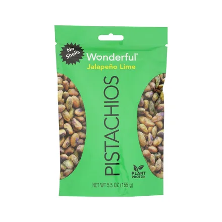 Pistachos Wonderful Jalapeno Sin Cascara 155g