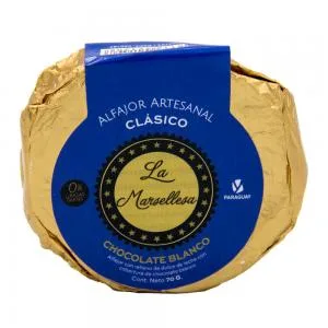 Alfajor Artesanal Py La Marsellesa Clasico Recheio Doce Leite Cobertura Chocolate 70g