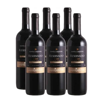 Vino Chileno Tinto Santa Carolina Reservado Edicion Limitada 6 Cabernet Sauvignon Merlot 750ml