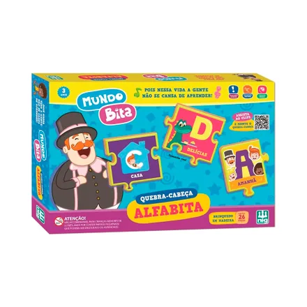 Rompecabezas Nig Brinquedos Alfabeto Del Mundo Bita 0696 26 Piezas