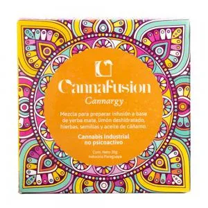 Cha Cannargy Base Erva Mate Limao Ervas Cannabis 10 Saquinhos 20g