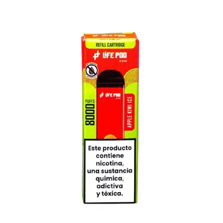 Vaper Desechable Life Pod Eco Pro Cartridge 8000 Puffs Kiwi