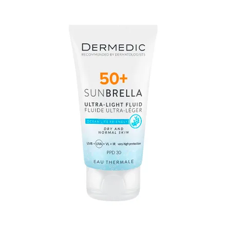 Protector Solar Dermedic Sunbrella Ultra Light Fluid Dry Normal Skin Spf 50 Plus 50ml