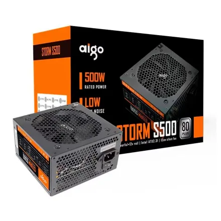 Fonte Aigo Darkflash S500 Atx 80 Plus Pfc Ativo Bivolt