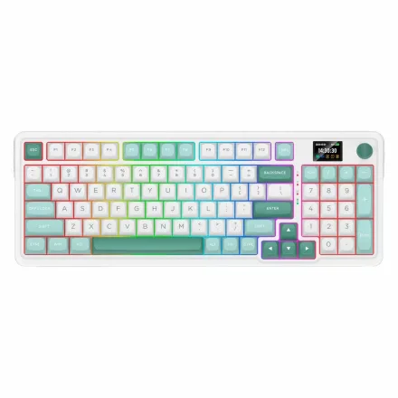 Teclado Gamer Redragon GALATIN PRO K719WG RGB Sem Fio - Branco