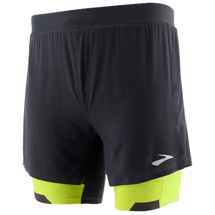 Short Brooks Masculino Run Visible 5 2 In Asphalt Nightlife 1L