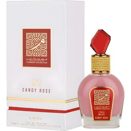 Perfume Lattafa Thameen Musk Candy Rose Eau Parfum Feminino 100ml