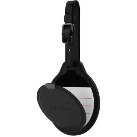 SATECHI LLAVERO VEGAN-LEATHER FINDALL LUGGAGE TAG ST-LFALTK BLACK