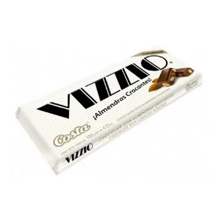 CHOCOLATE VIZZIO ALMENDRAS TABLETA 120GR