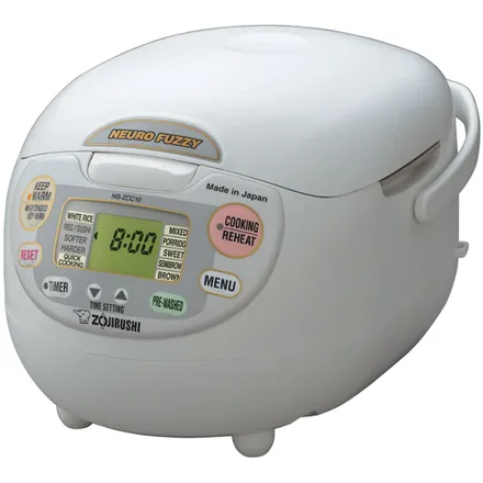 Panela Elétrica de Arroz Zojirushi NS-ZCC10WZ Neuro Fuzzy 5.5 Xícaras 110V – Branco