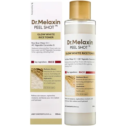 Tonico Facial Dr Melaxin Peel Shot Glow White Rice Toner 200ml
