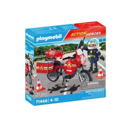 PLAYMOBIL JUGUETE FIRE ENGINE AT THE SCENE OF ACCIDENT 71466