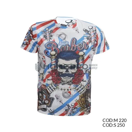Camiseta de barbeiro tamanho p