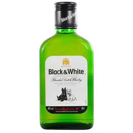 Whisky Black White Petaca 200ml