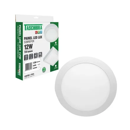 Panel Taschibra 720 Lumens 6500 Redondo