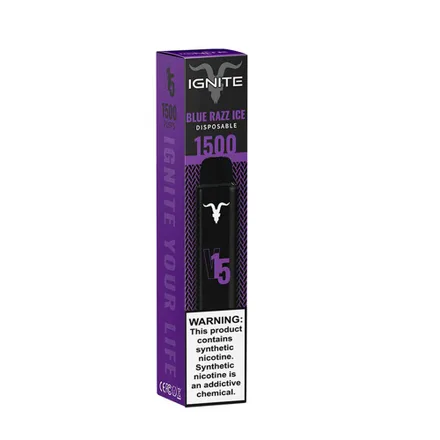 Vape Descartavel Ignite V15 1500 Puffs Razz 5 Nicotina